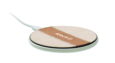 Логотрейд pекламные продукты картинка: Cork wireless charger 15W