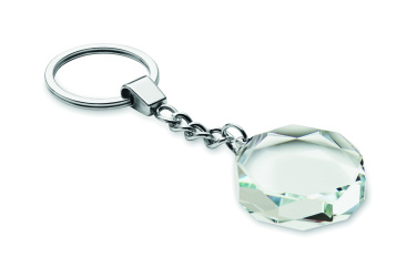 Лого трейд pекламные подарки фото: Glass round award key ring