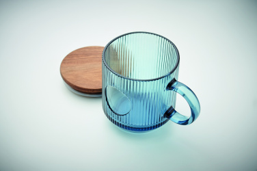 Логотрейд бизнес-подарки картинка: Ribbed glass mug 300ml
