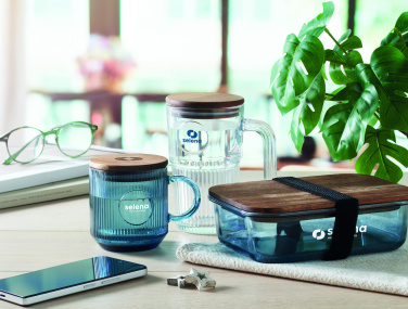 Лого трейд pекламные продукты фото: Ribbed glass mug 300ml