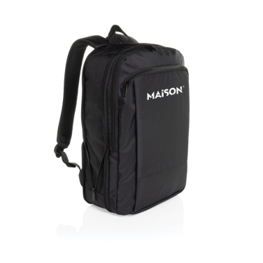 Лого трейд бизнес-подарки фото: Тонкий рюкзак Flexpack Aware™ RPET для ноутбука 15,6 дюйма с возможностью расширения