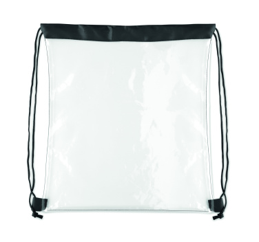 Логотрейд pекламные подарки картинка: Transparent drawstring bag
