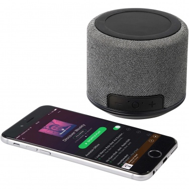 Logotrade reklamprodukter bild: Fiber 3 W Bluetooth® -högtalare med trådlös laddning