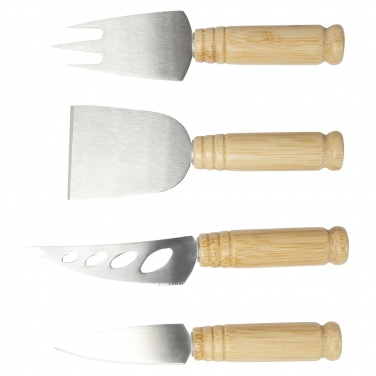 Logotrade reklamprodukter bild: Cheds ostset med 4 delar i bambu