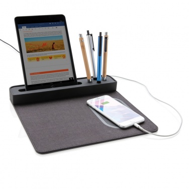Logotrade profilprodukter bild: Air musmatta med 5W trådlös laddning och USB