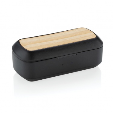 Logotrade reklamprodukter bild: Bambu Free Flow TWS öronsnäckor i laddningsfodral