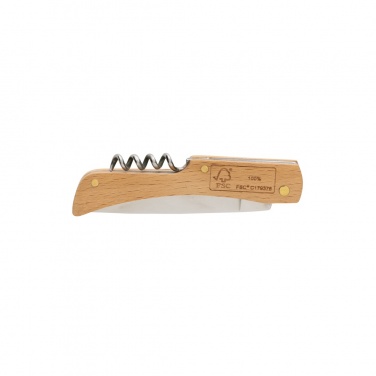 Logotrade kampanjprodukter bild: Kniv med flasköppnare i trä