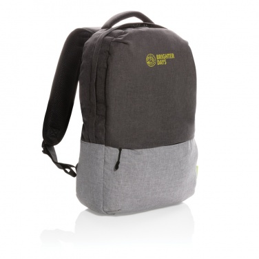 Logotrade kampanjprodukter bild: Duo color RPET 15.6" RFID laptopryggsäck PVC-fri