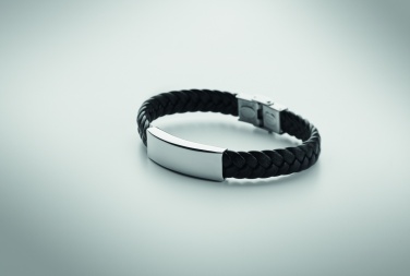 Logotrade presentreklam bild: Armband i flätat konstläder