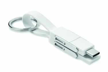 Logotrade reklamprodukter bild: Nyckelring med 4-i-1 kabel