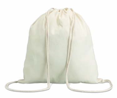 Logotrade profilreklam bild: Bomull 100 gsm drawstring bag