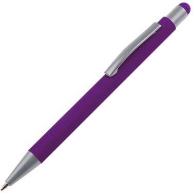 Logotrade kampanjprodukter bild: Metallkulpenna pekpenna soft touch SALT LAKE CITY