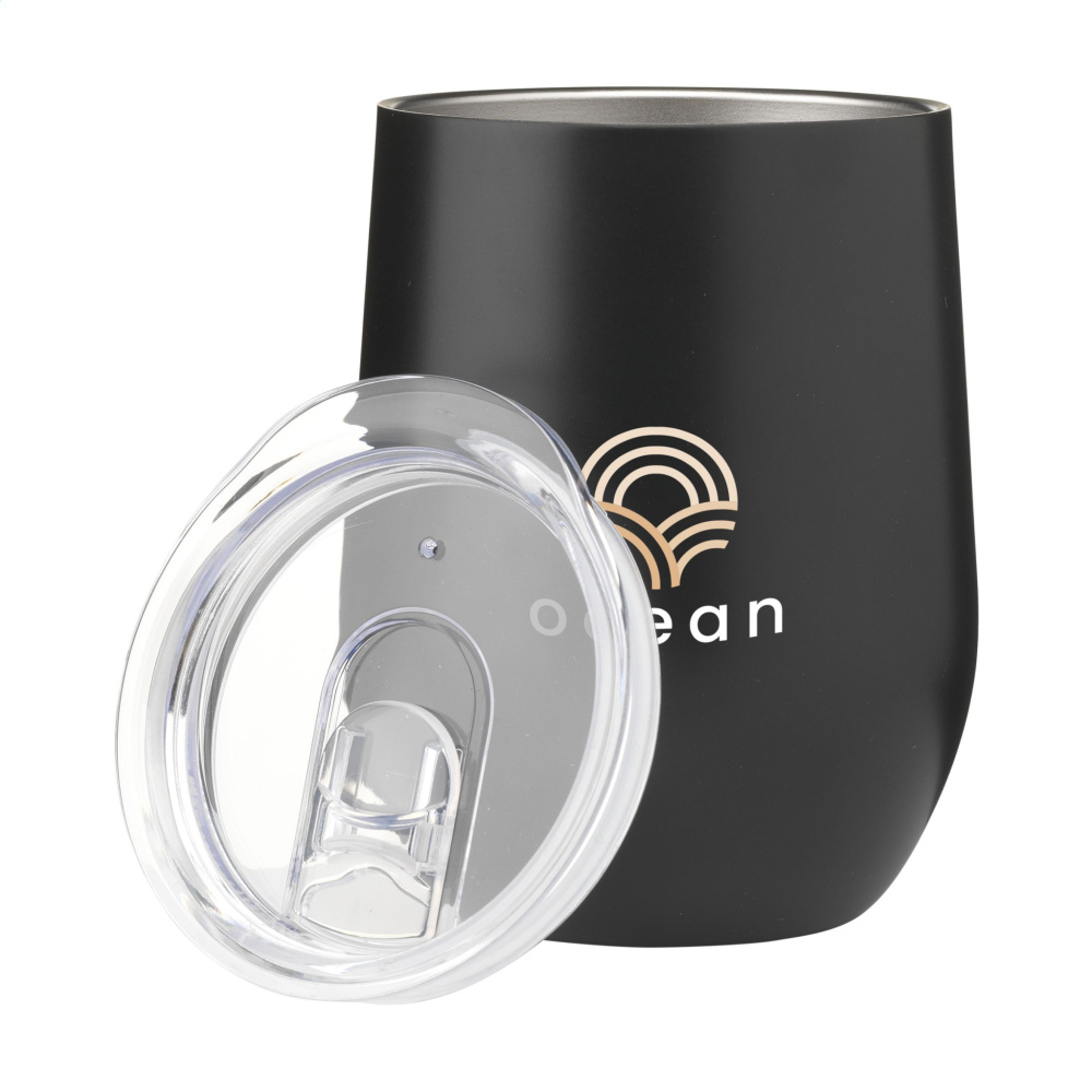 Logotrade kampanjprodukter bild: Huevo RCS Recycled Steel Cup 350 ml termokopp