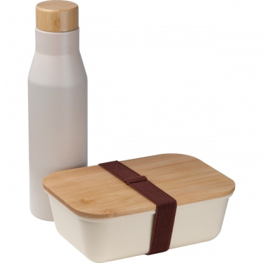 Logotrade kampanjprodukter bild: Set Lunchbox med rostfri flaska Toronto