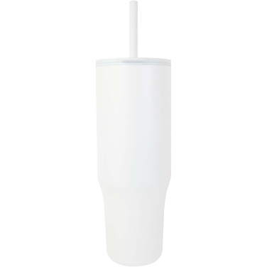 Logotrade profilreklam bild: Brady 900 ml RCS-certifierad isolerad mugg med silikonsugrör