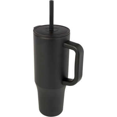 Logotrade profilprodukter bild: Brady 900 ml RCS-certifierad isolerad mugg med silikonsugrör