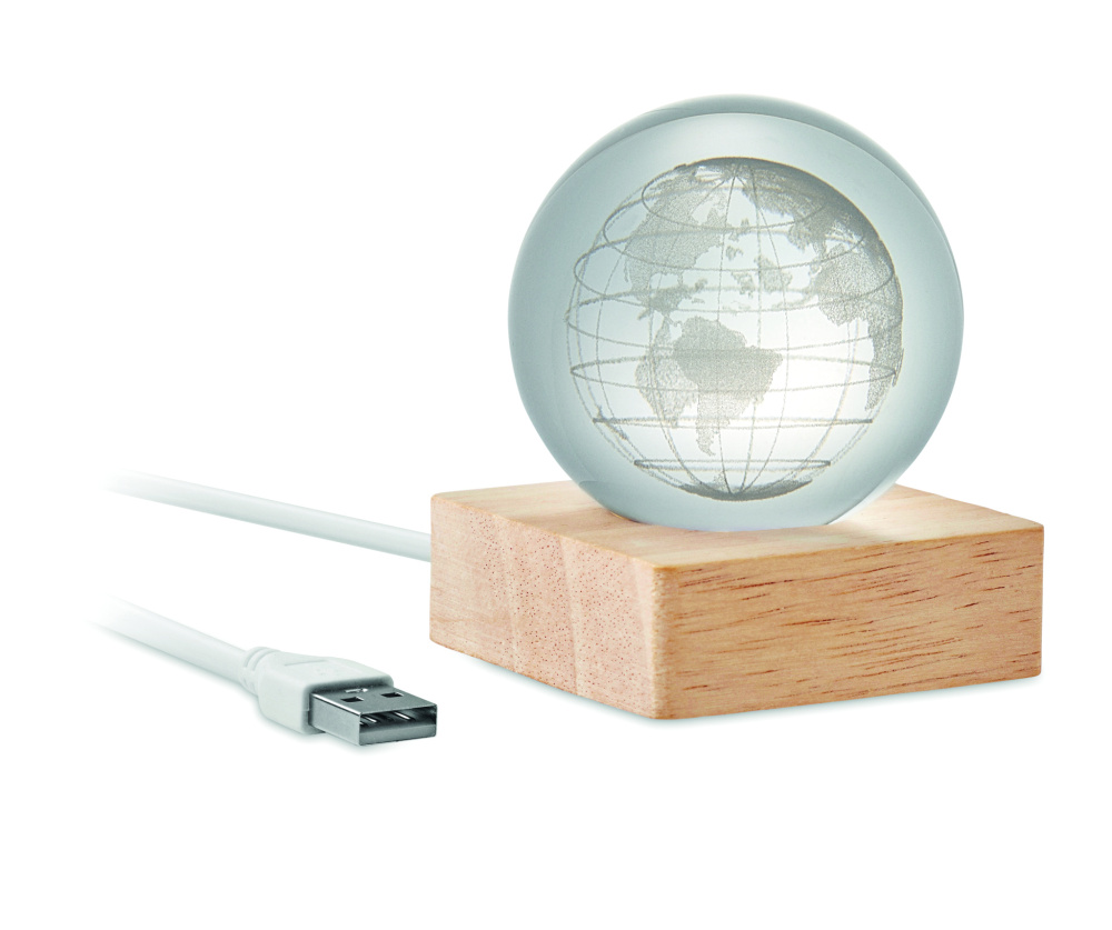 Logotrade presentreklam bild: LED-glob glasboll