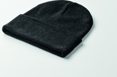 Logotrade kampanjprodukter bild: Stickad mössa med mudd