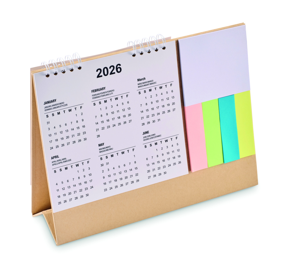 Logotrade profilprodukter bild: Skrivbordskalender med memopad