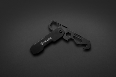 Logotrade profilprodukter bild: Gear X hopfällbart EDC-verktyg med karbinhake