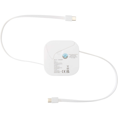 Logotrade kampanjprodukter bild: Gloas 5-i-1 utdragbar datasynkroniseringskabel och 100 W snabbladdningskabel av återvunnet material med verktygssats för smartphone