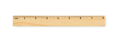 Logotrade reklamprodukter bild: Trälinjal 20 cm