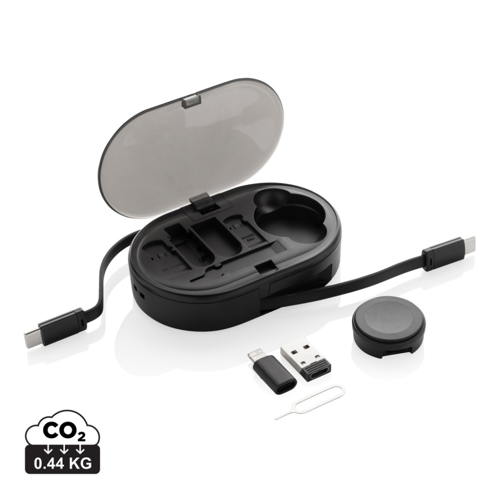 Logotrade reklamprodukter bild: Chargevix Multifunktionell 60W laddning i RCS återv. plast
