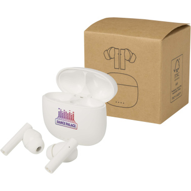 Logotrade profilreklam bild: Alterf True Wireless Bluetooth®-öronsnäckor av återvunnen plast med öronproppar av silikon