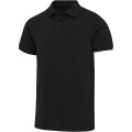 Beryl 220 g/m² kortärmad unisex-pikétröja, Svart